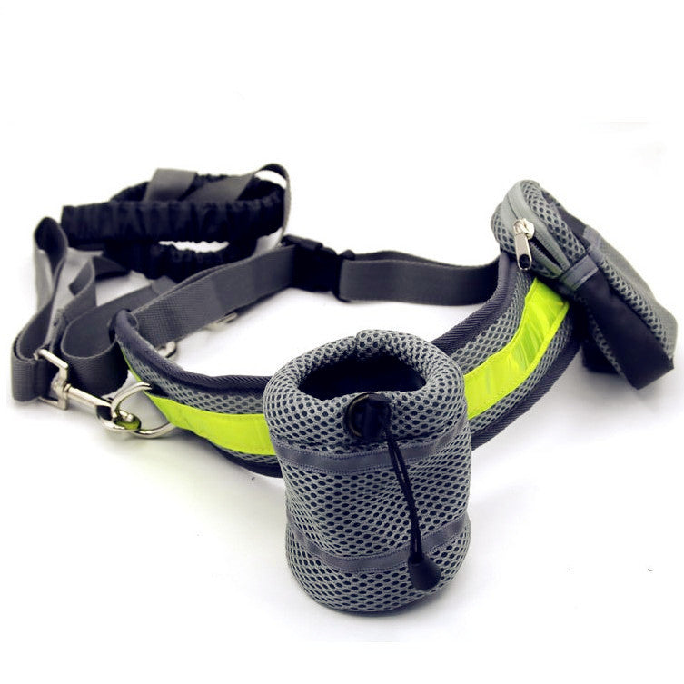 TailComfort Hands-Free Dog Leash — Bungee Running Waist Belt with Reflective Strip