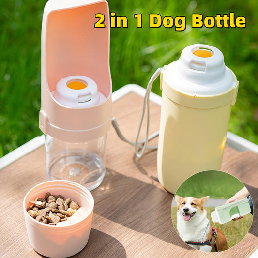 2-in-1 Portable Dog Water Bottle