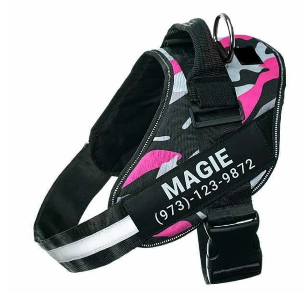 No-Pull Dog Harness with Custom Name Patch — Reflective & Breathable