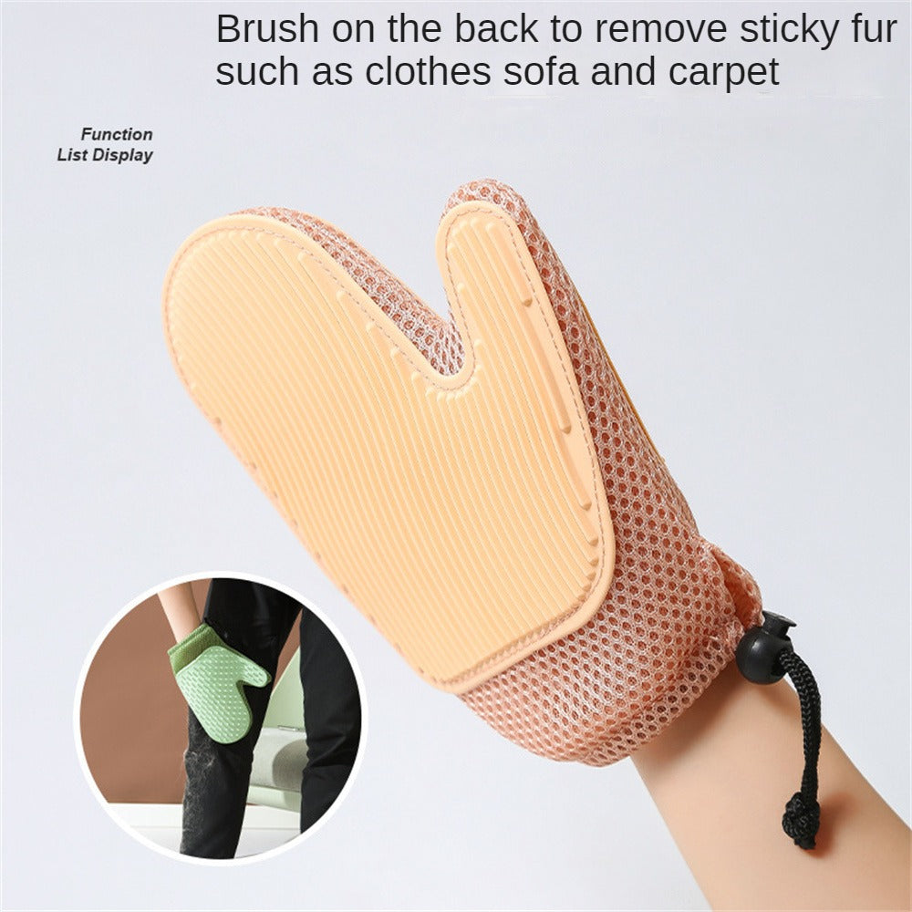 TailComfort Pet Grooming Glove — Silicone Deshedding Brush for Dogs & Cats