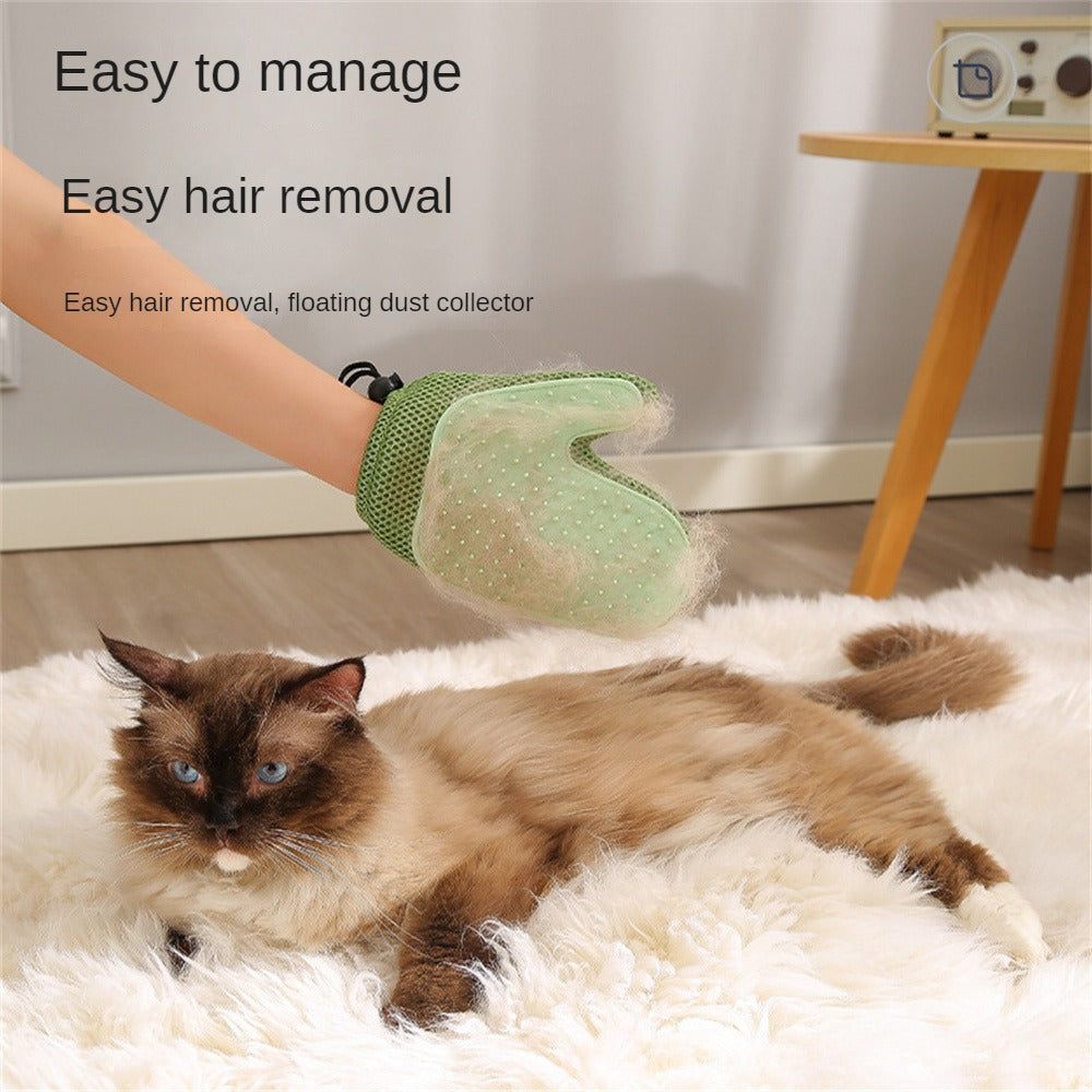 TailComfort Pet Grooming Glove — Silicone Deshedding Brush for Dogs & Cats