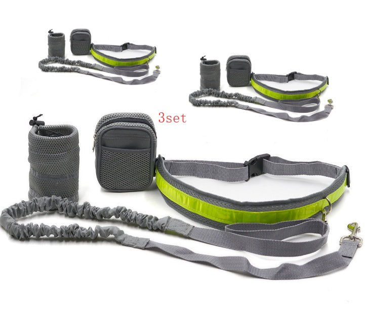 TailComfort Hands-Free Dog Leash — Bungee Running Waist Belt with Reflective Strip