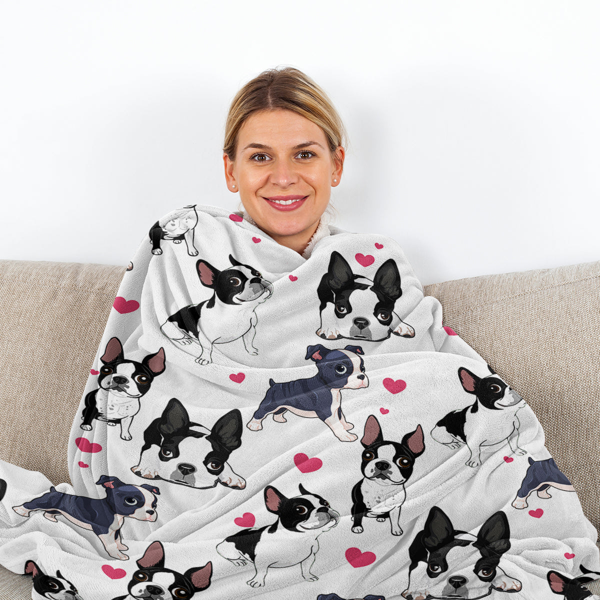 Adorable Dog Print Fleece Blanket — Soft, Cozy & Lightweight for Pets & Owners