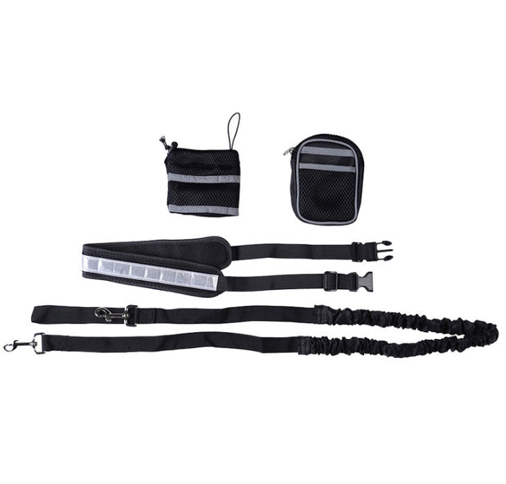TailComfort Hands-Free Dog Leash — Bungee Running Waist Belt with Reflective Strip