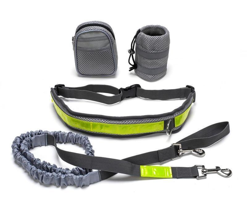 TailComfort Hands-Free Dog Leash — Bungee Running Waist Belt with Reflective Strip
