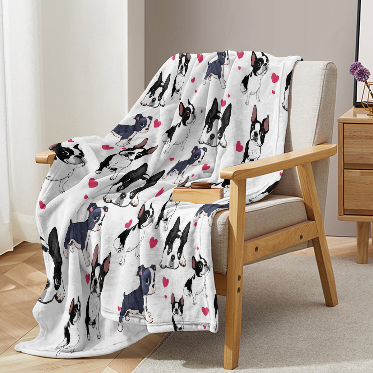 Adorable Dog Print Fleece Blanket — Soft, Cozy & Lightweight for Pets & Owners