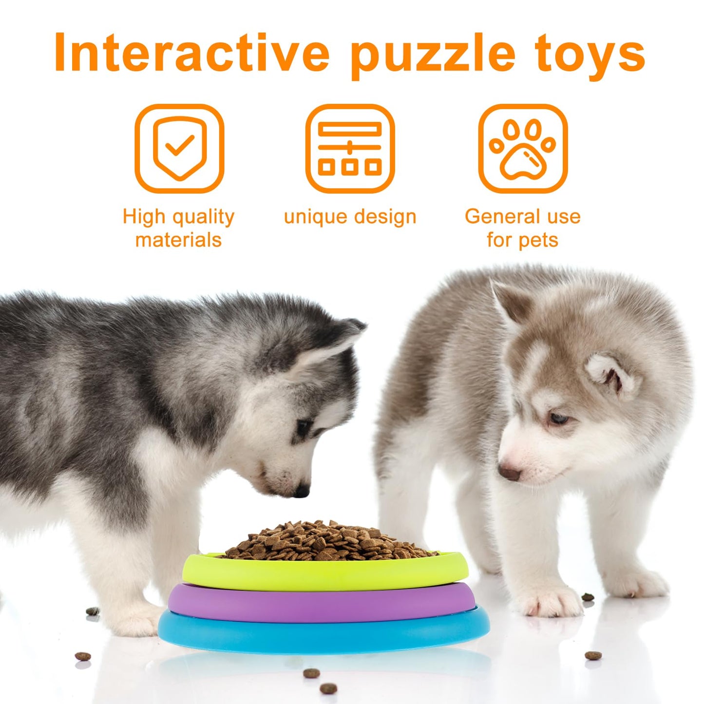 3-in-1 Slow Feeder Dog Bowl — Interactive Puzzle Feeder & Lick Mat for Small & Large Dogs