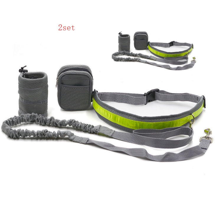 TailComfort Hands-Free Dog Leash — Bungee Running Waist Belt with Reflective Strip