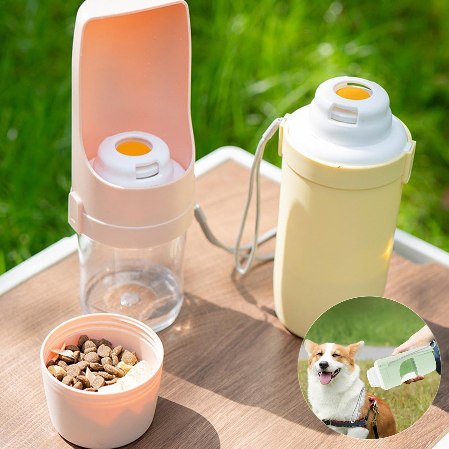 2-in-1 Portable Dog Water Bottle