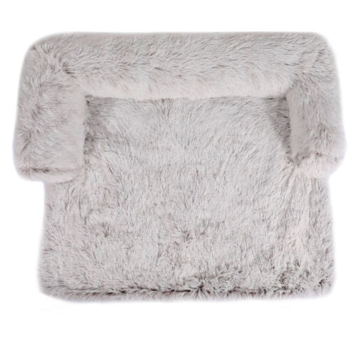 Fluffy Calming Dog Bed – Ultra Soft Plush Pet Sofa for Small & Medium Dogs