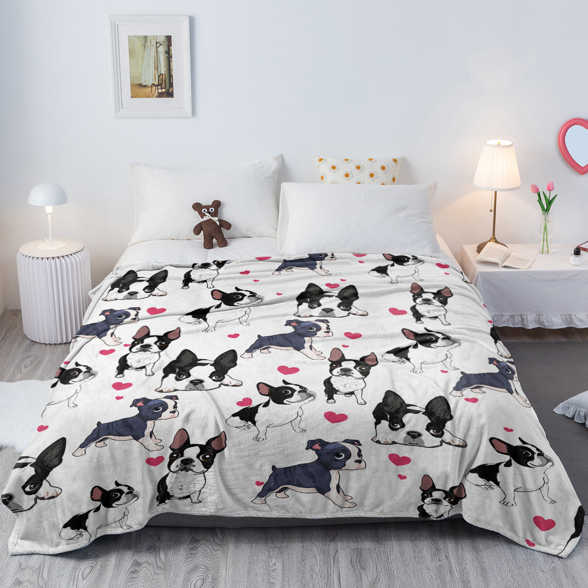 Adorable Dog Print Fleece Blanket — Soft, Cozy & Lightweight for Pets & Owners