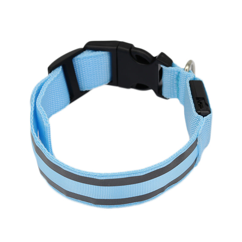 TailComfort LED Dog Collar — Glow in the Dark Safety Collar for Night Walks